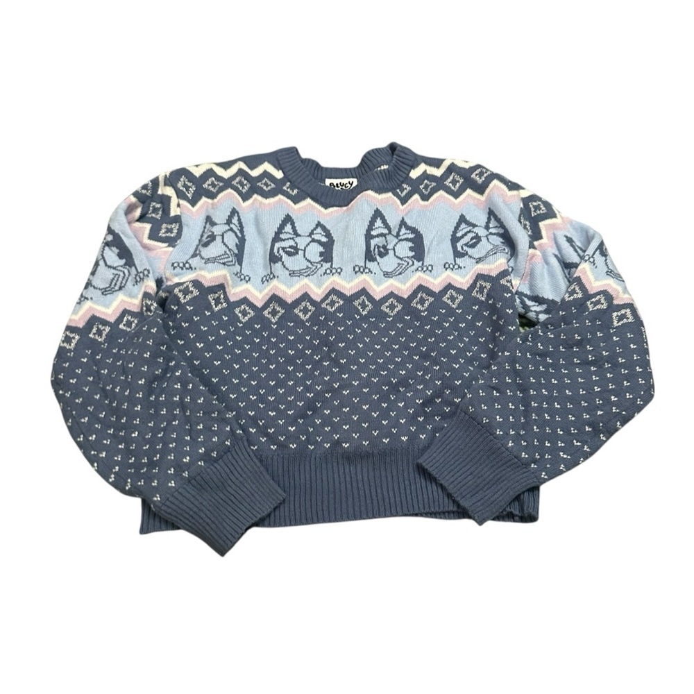 Kids Navy and Pink Bluey Sweater